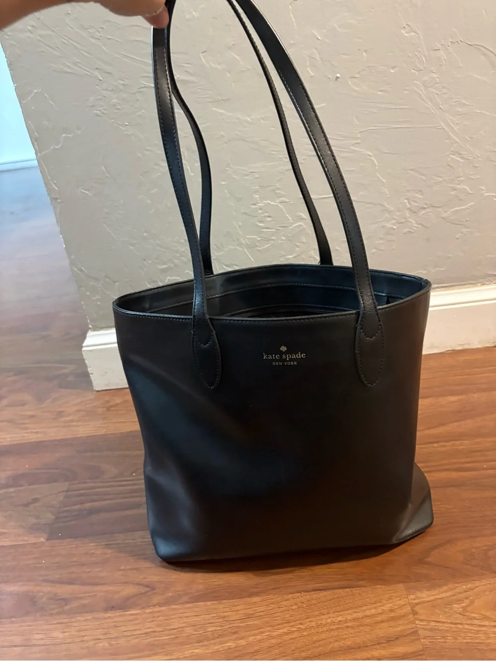 kate spade Black Heart-Print Tote Interior